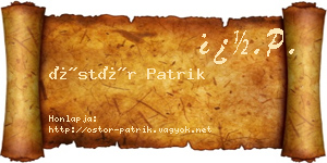 Östör Patrik névjegykártya
